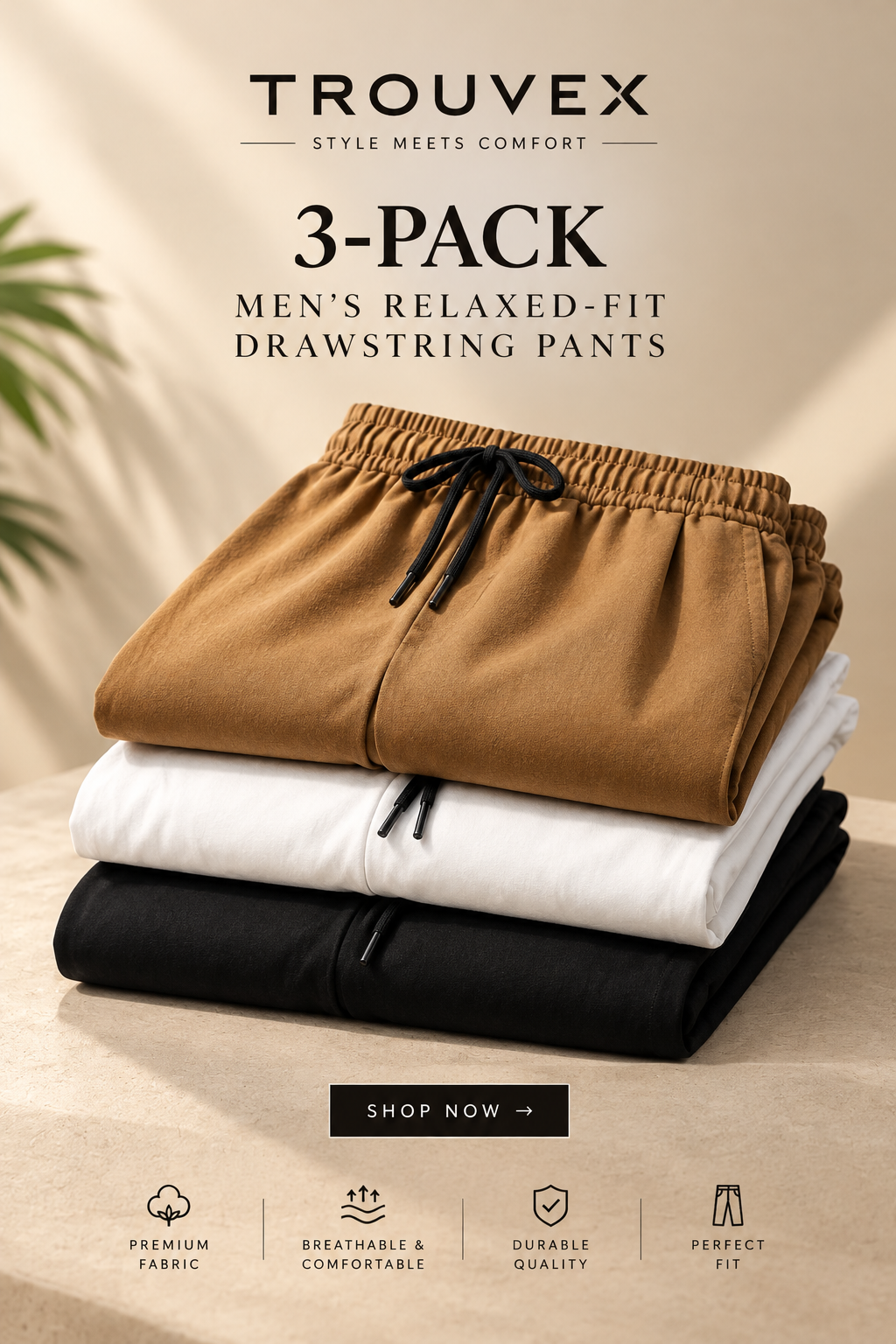 Pack Of 3 Trousers