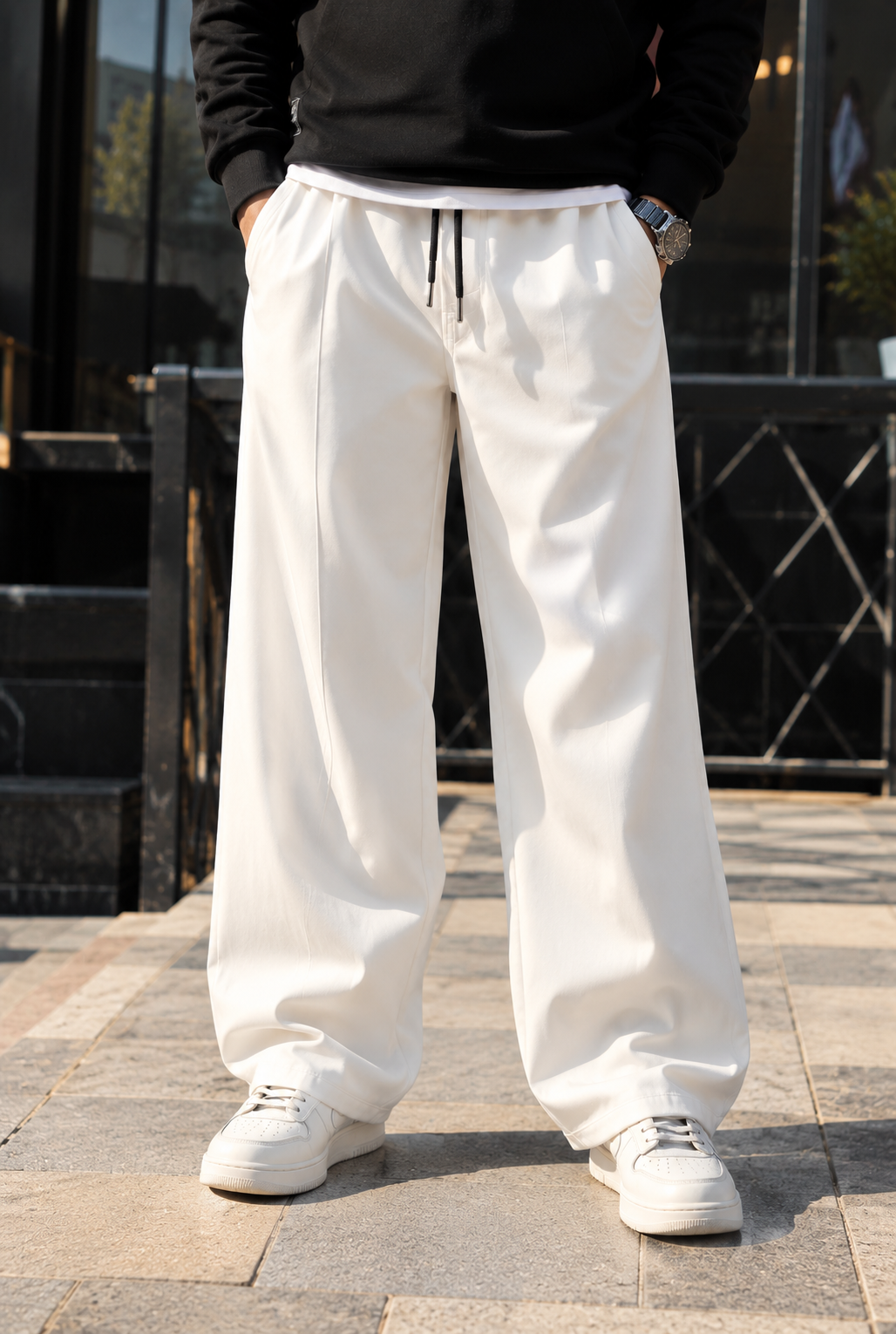 TROUVEX White Baggy Trousers